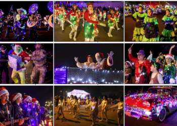 Sanluisinos salieron a las calles  para presenciar desfile navideño