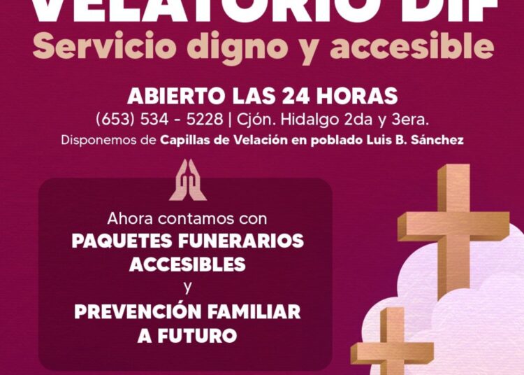 Brinda Velatorio DIF atención  digna y humana las 24 horas